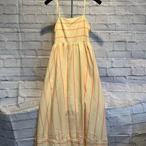 Striped Yellow and Pink Kids Dress